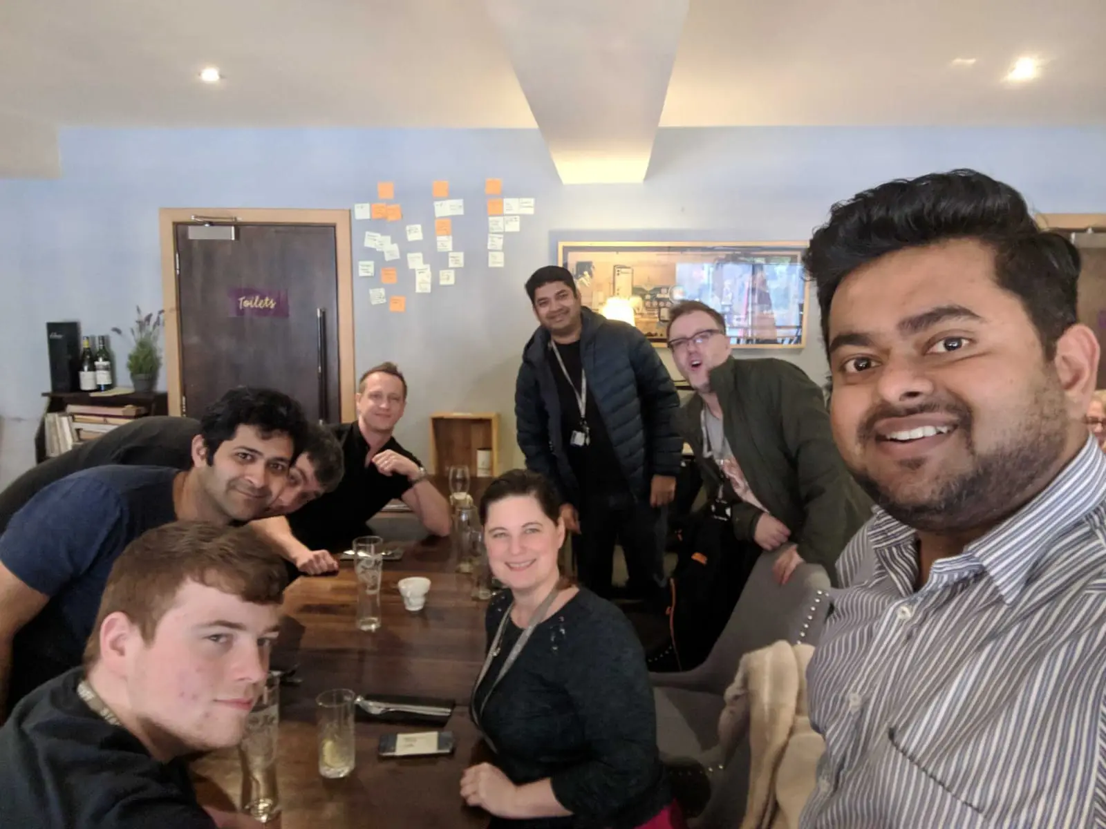 Michael with his former team as a project manager